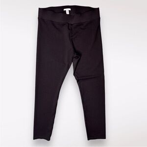 Daily Ritual Pants Ponte Knit Pull On Black Leggings XL Long Excellent